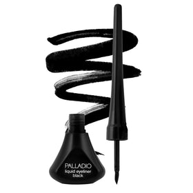 Palladio front packaging showing sleek black eyeliner, clear brand and benefit