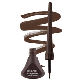 Palladio front packaging showing black brown eyeliner and brand benefit