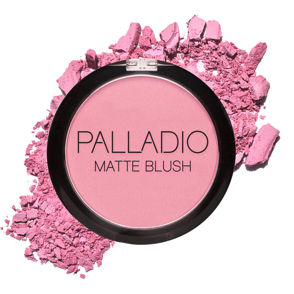 Palladio compact front view showing berry pink shade and clean-beauty appeal