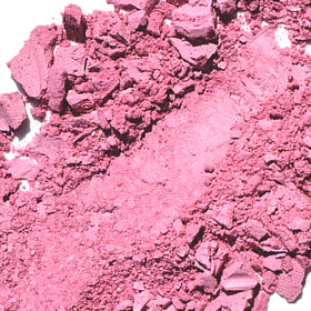 Close-up of Palladio blush pan highlighting smooth matte finish and blendability