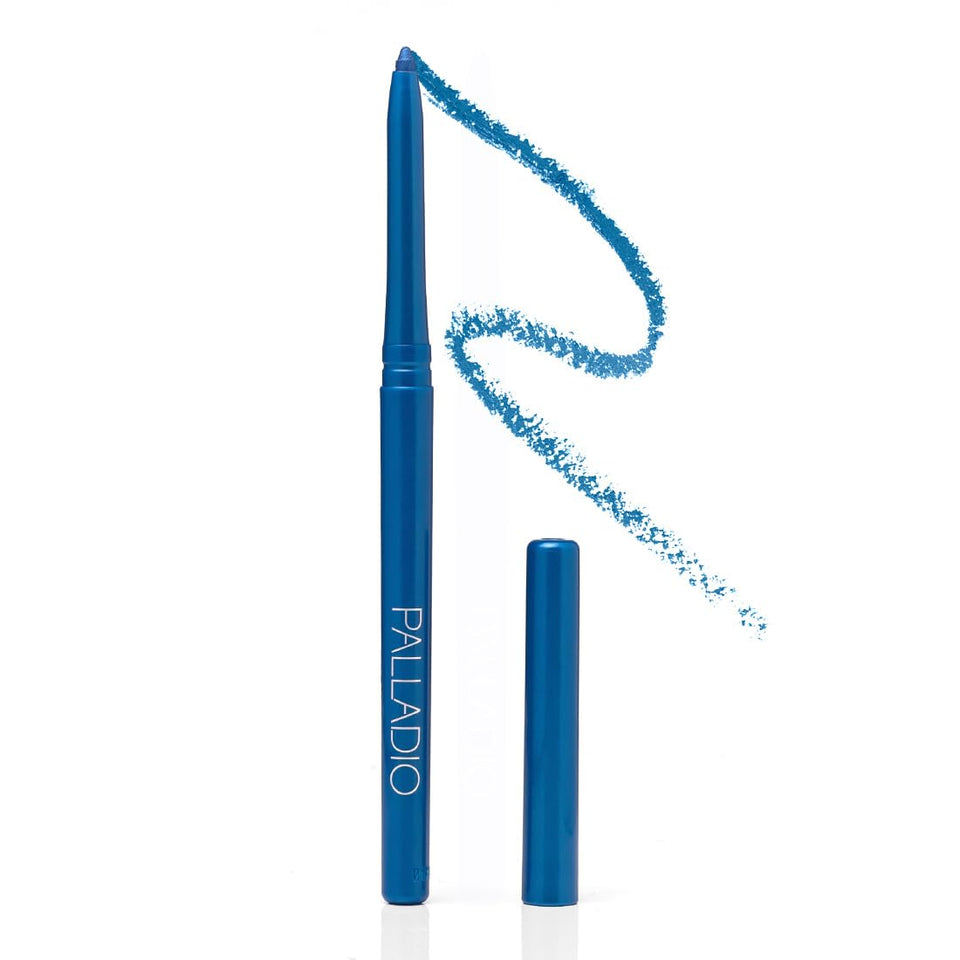 Palladio Ocean Blue eyeliner front packaging showing bold color benefit