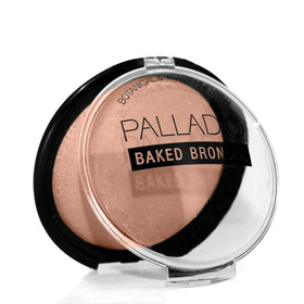 Open Palladio compact with mirror and powder visible for convenient touch-ups and travel use