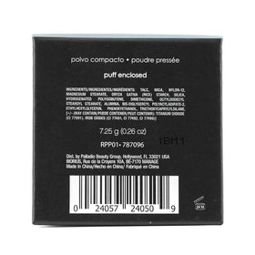 Lifestyle shot of Palladio compact in a handbag for on-the-go mattifying