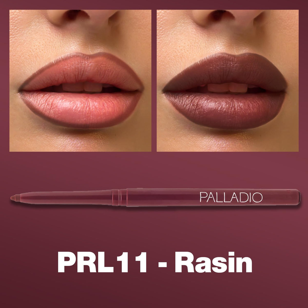 Palladio Raisin tip close-up demonstrating creamy glide benefit