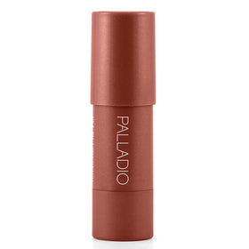Palladio stick beside a compact makeup bag for travel convenience