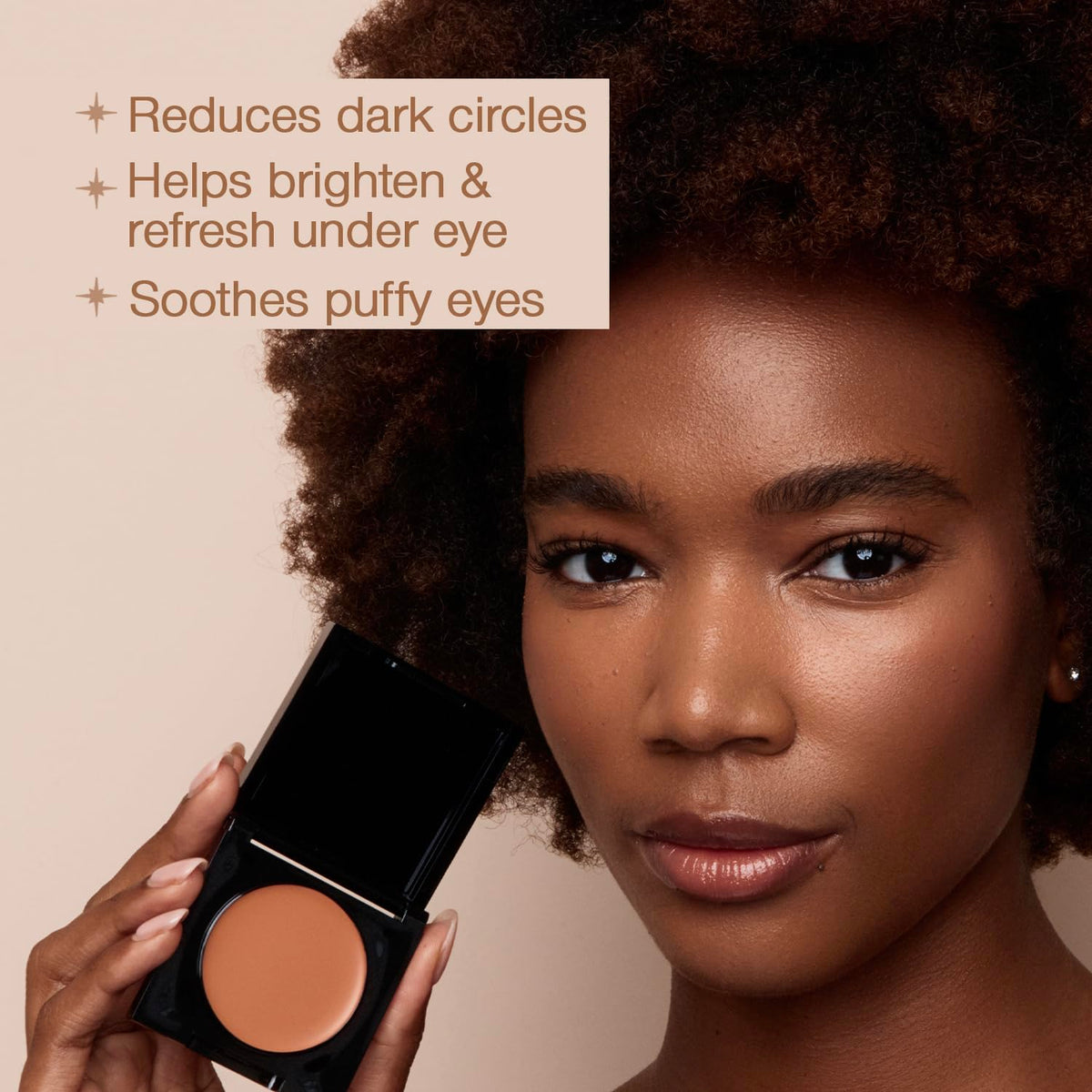 Palladio applying brightener under eye for immediate refresh