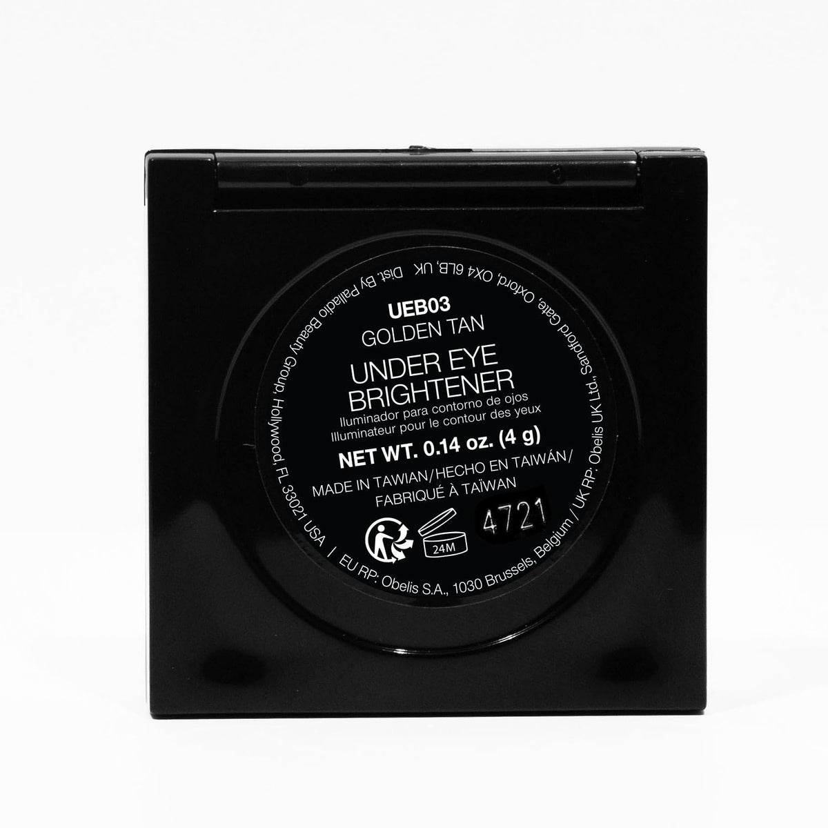 Palladio brightener inside a makeup bag for everyday routine convenience