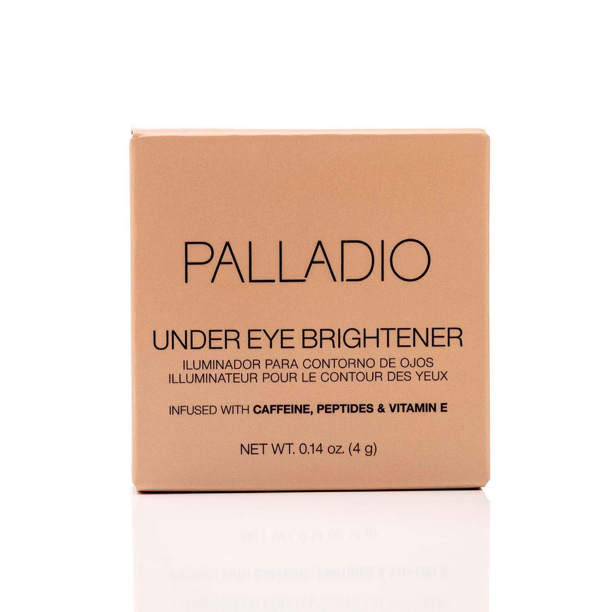 Palladio product with caffeine and peptides ingredients flatlay benefits