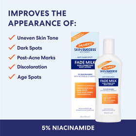 Palmer's being applied on arm to reduce dark spots and improve tone
