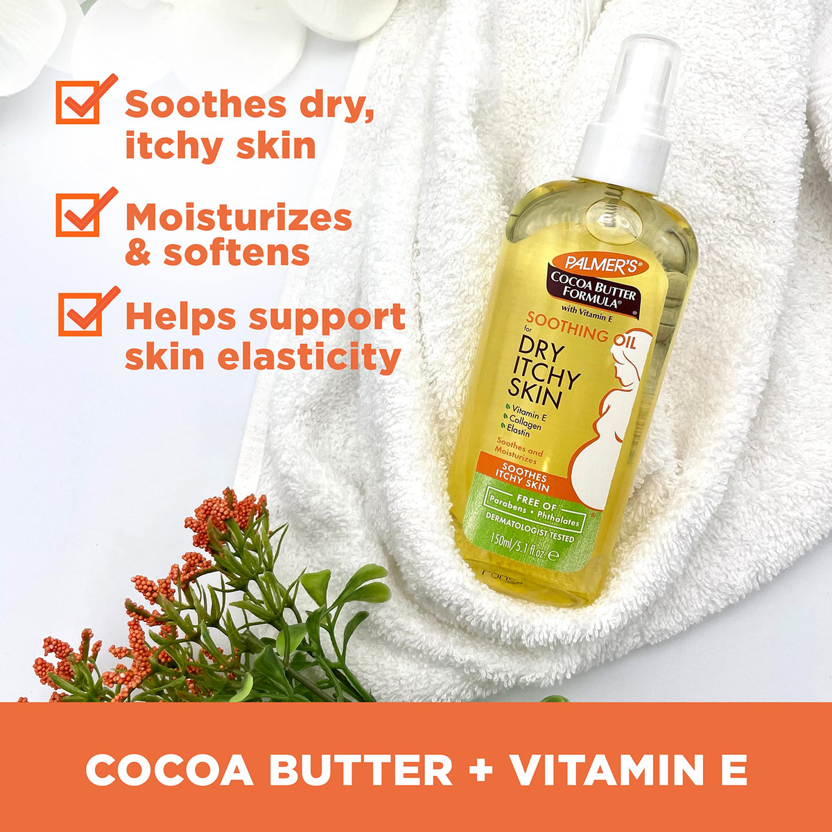 Palmer's label closeup highlighting ingredients and ease of identification