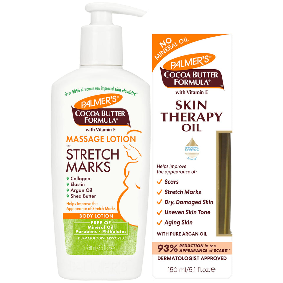 Palmer's bundle front packaging showing both lotion and oil for hydration