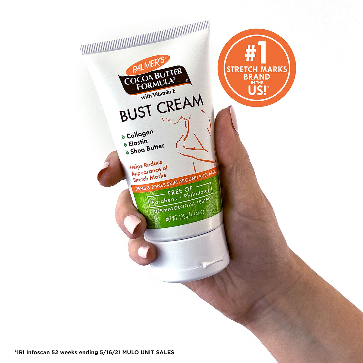 Palmer's label closeup highlighting ingredients like cocoa butter and vitamin E benefits
