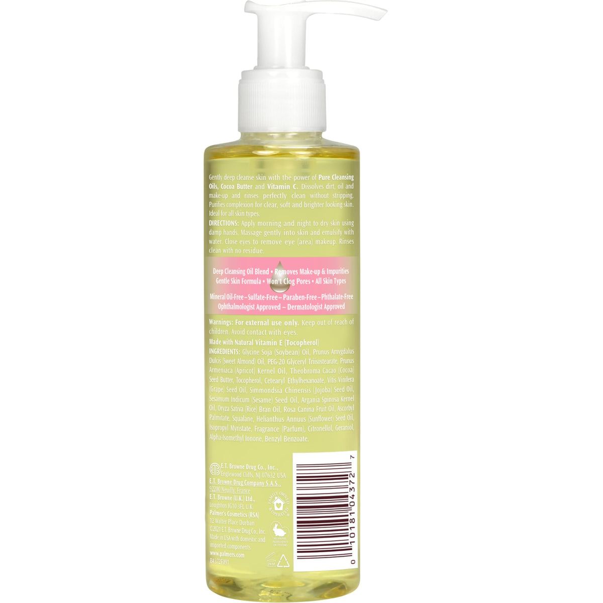 Palmer's cleansing oil on bathroom counter for daily skincare routine