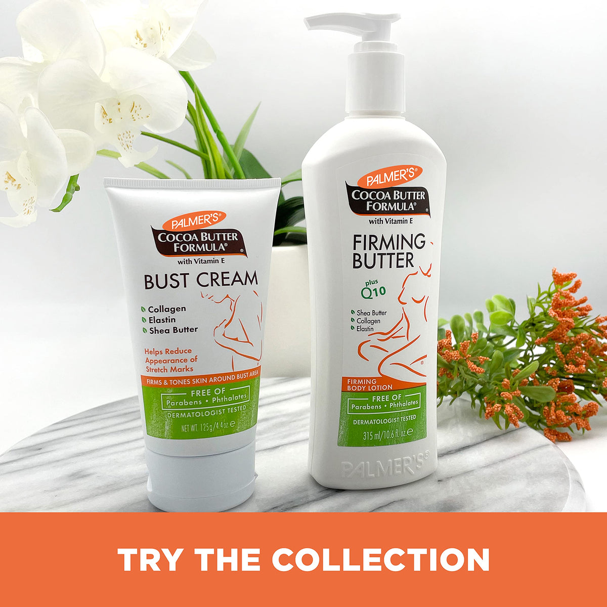 Palmer's jar beside a hand to show scale and travel-friendly 4.4 oz benefit