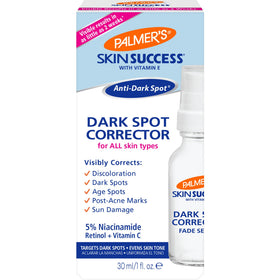 Palmer's bottle front view showing label and brightening serum benefits