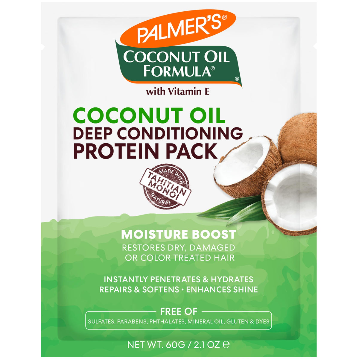 Palmer's front packaging of protein pack showing product benefits and size