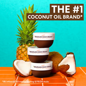 Palmer's ingredient collage with coconut, guarana and açaí offering antioxidant benefits