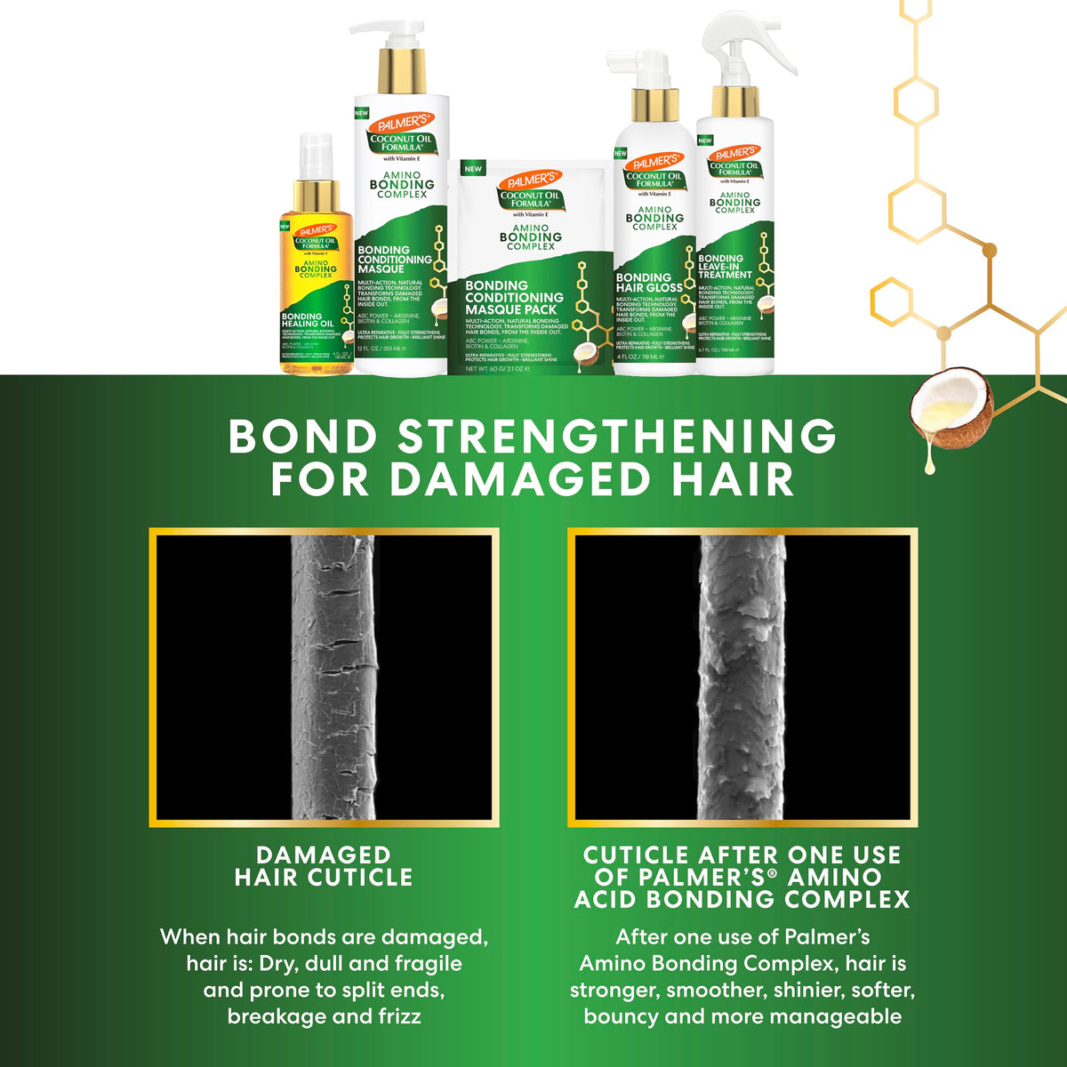 Palmer's label close-up listing amino acids and collagen