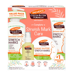 Palmer's kit front packaging showing full 4-piece maternity set for stretch mark care