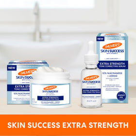 bathroom vanity scene with Palmer's cream among skincare items for everyday routine