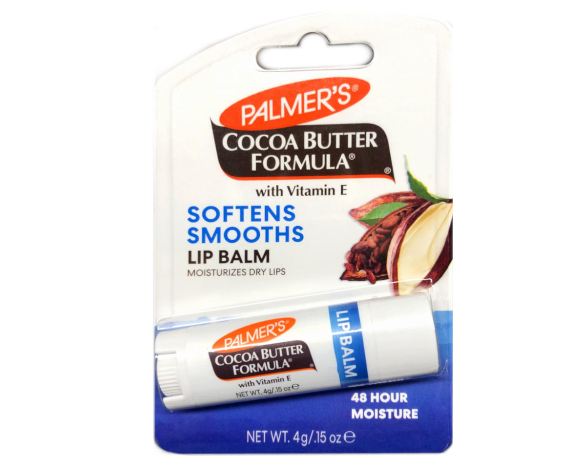 Palmer's lip balm texture close-up highlighting smooth cocoa butter application
