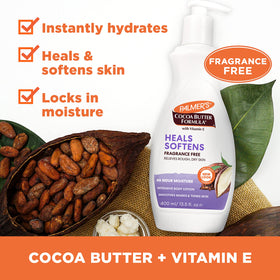 Palmer's close-up of creamy lotion texture for fast absorption