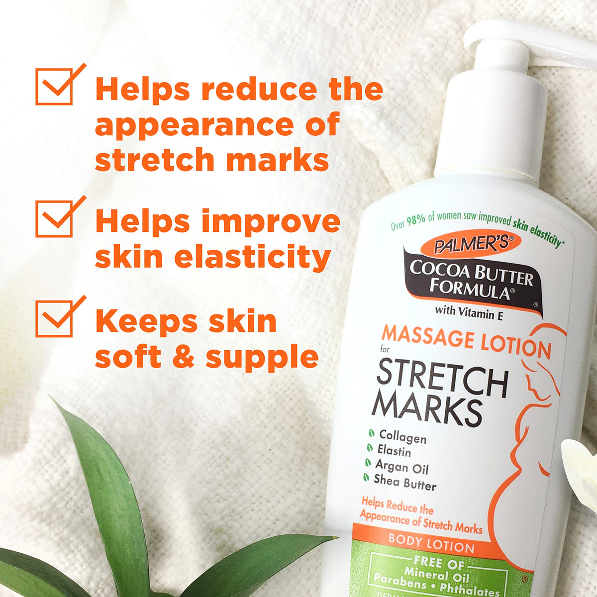 Palmer's lotion texture on hand demonstrating smooth, non-greasy finish