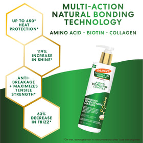 Application of Palmer's masque by hands through damp hair demonstrating even coverage