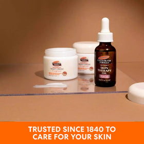 Palmer's jar on bathroom vanity in routine setting illustrating nightly skincare ritual benefits