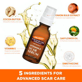 Palmer's scar serum applied to face demonstrating gentle daily use