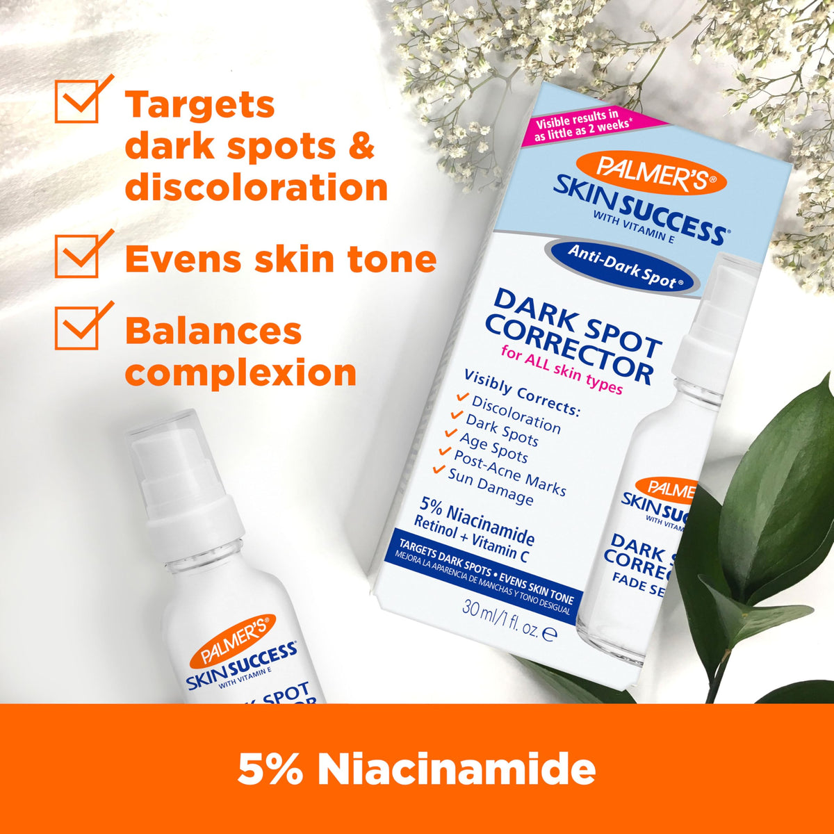 close-up texture of Palmer's serum showing lightweight absorbent formula benefit