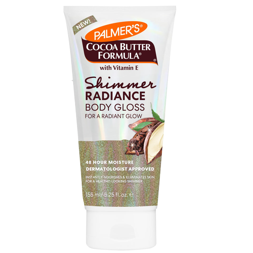 Palmer's front packaging showing bottle and shimmer finish for quick recognition
