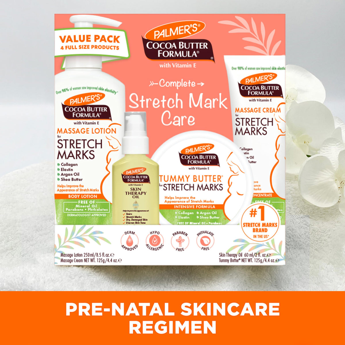 Palmer's stretch mark cream tube close-up highlighting precise application and hydration