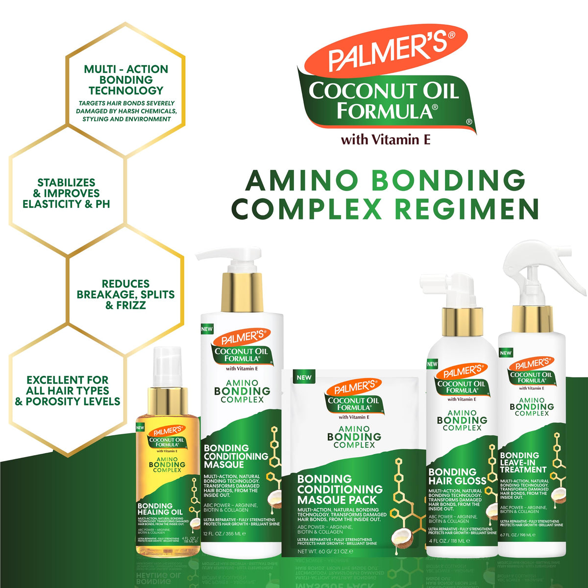 Palmer's used while blow-drying showing heat protection and styling support