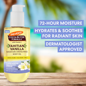 Palmer's cap and label close-up highlighting clean, dermatologist-approved formula