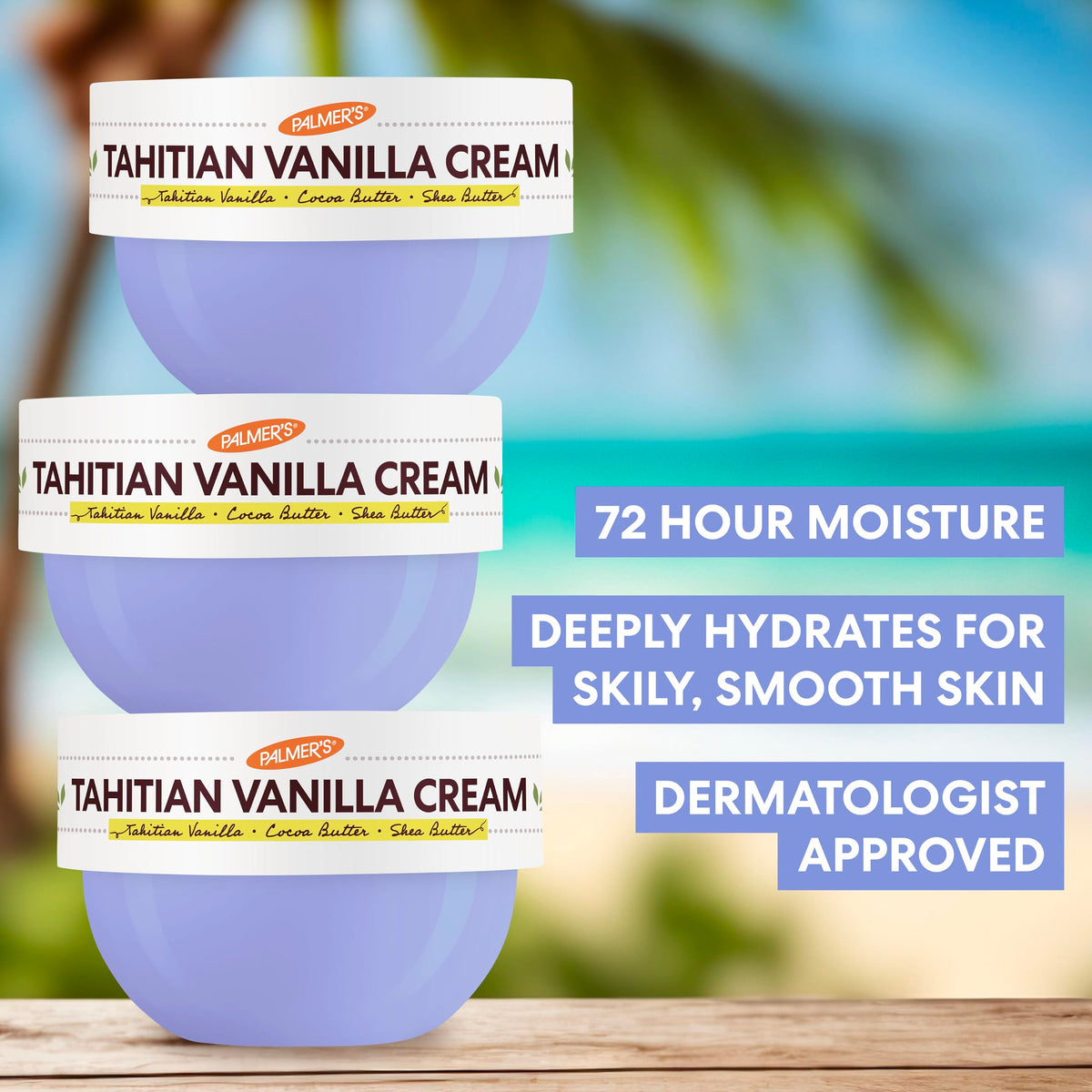 Palmer's ingredients label highlighting shea, cocoa and vitamin E