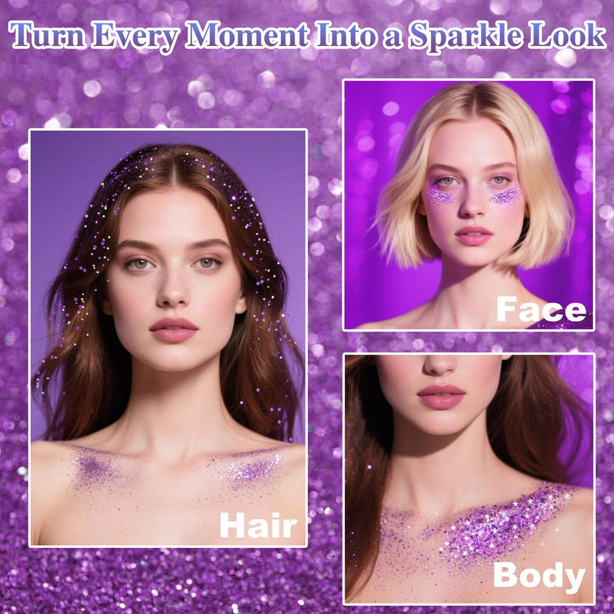 paminify glitter stick application on cheek demonstrates quick, mess-free sparkle