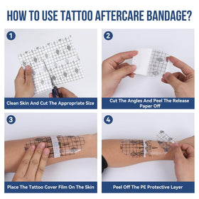Pamiou transparent coverage over tattoo keeping artwork visible while protected