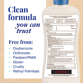 Panama Jack lotion applied to arm showing even coverage and quick absorption