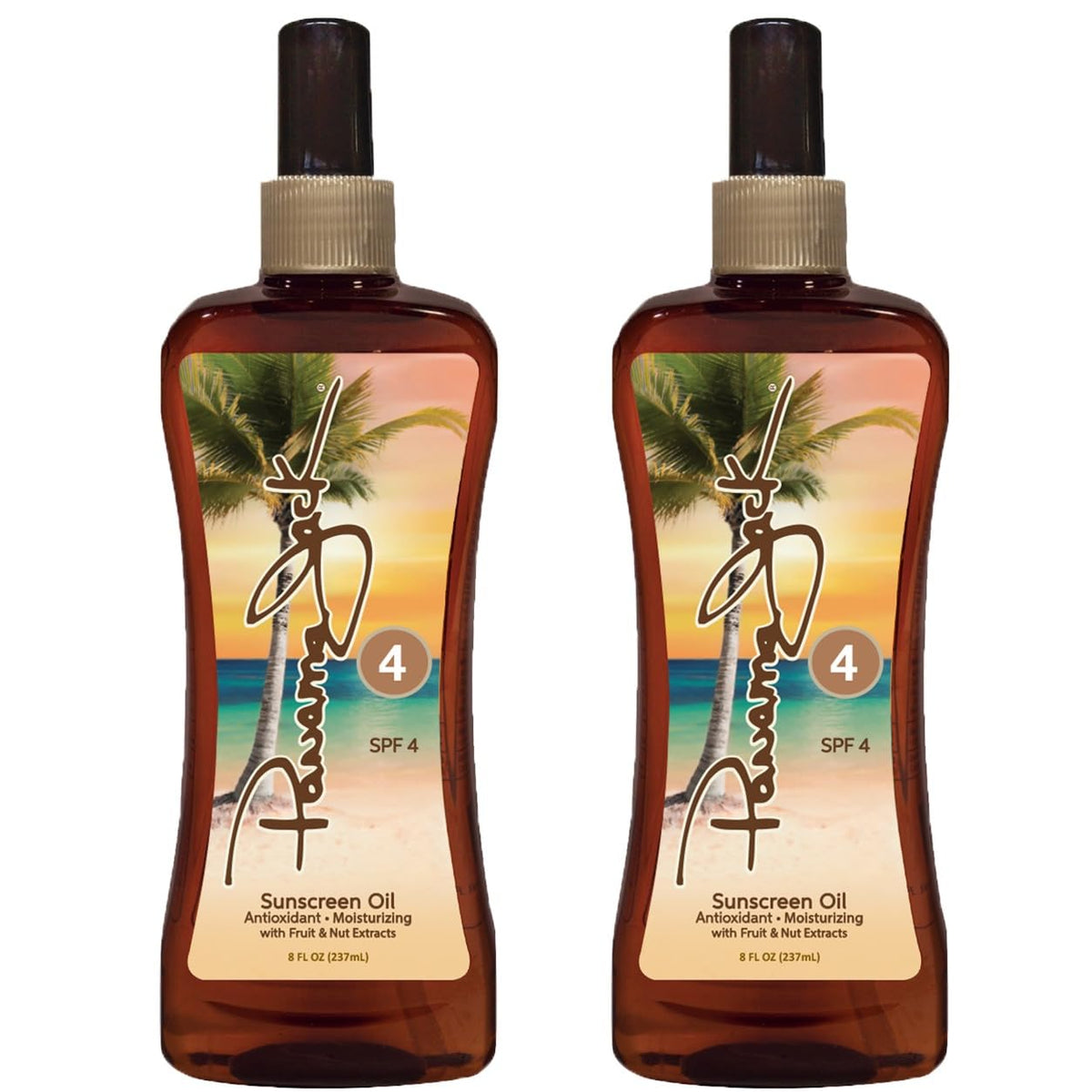 Panama Jack bottle on beach towel lifestyle shot evoking tropical scent benefit