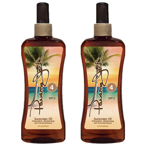 Panama Jack bottle on beach towel lifestyle shot evoking tropical scent benefit