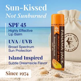 Panama Jack Dreamsicle lip balm extended for application with smooth finish