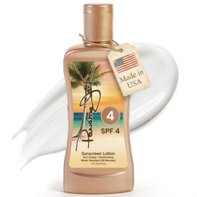 Panama Jack front bottle showing SPF and tropical scent benefits