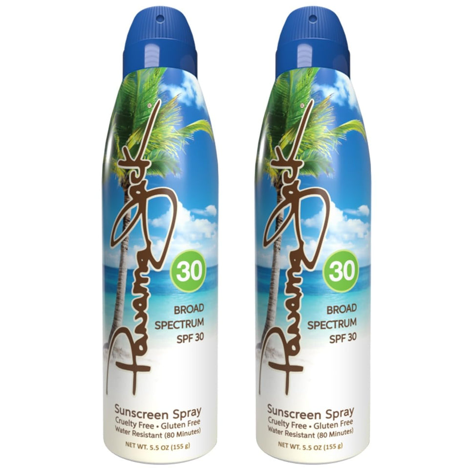Panama Jack front packaging showing SPF 30 and water resistant benefit