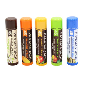 Panama Jack front packaging showing the 5-pack and SPF 45 protection
