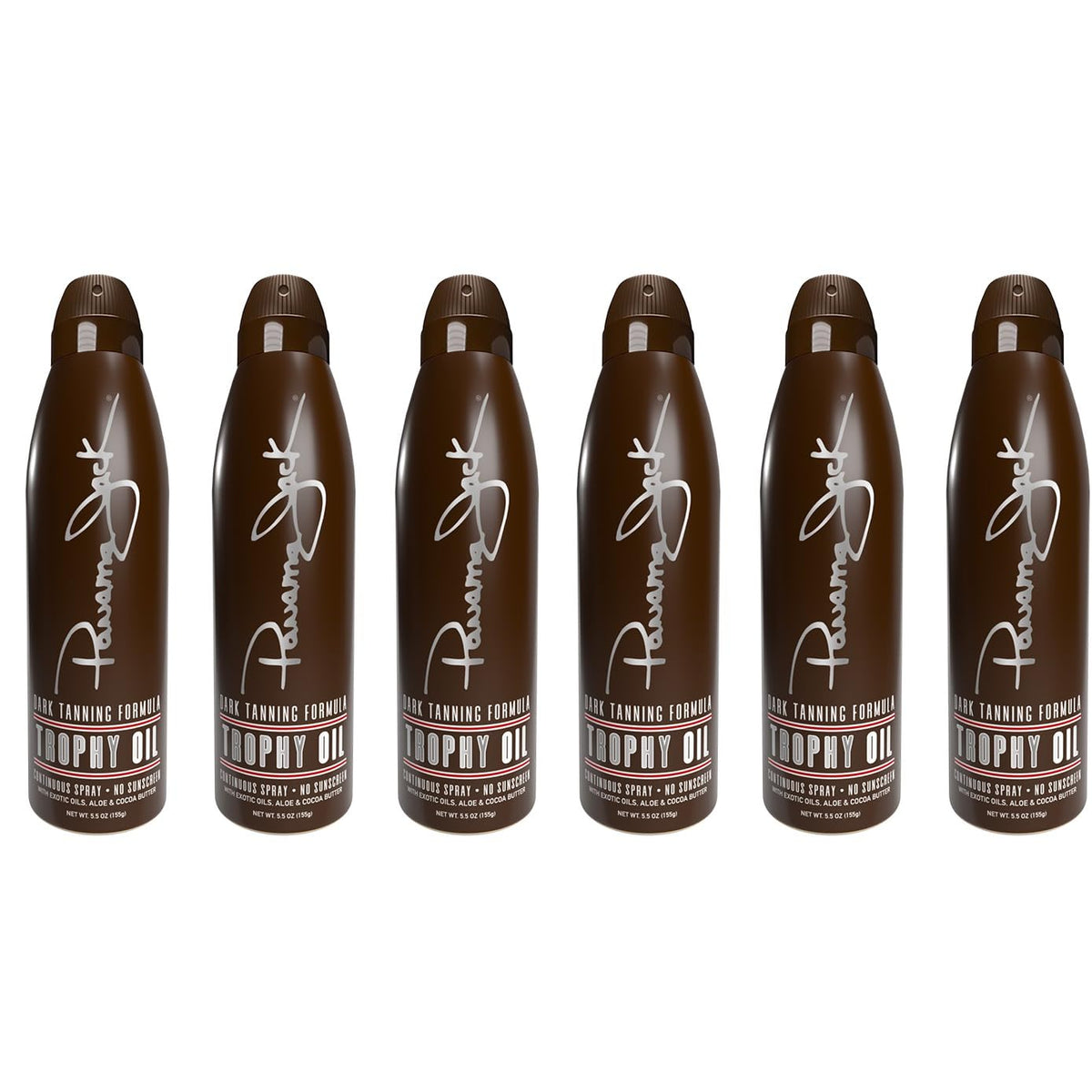Panama Jack ingredient list bottle shot highlighting aloe and cocoa butter conditioning benefit
