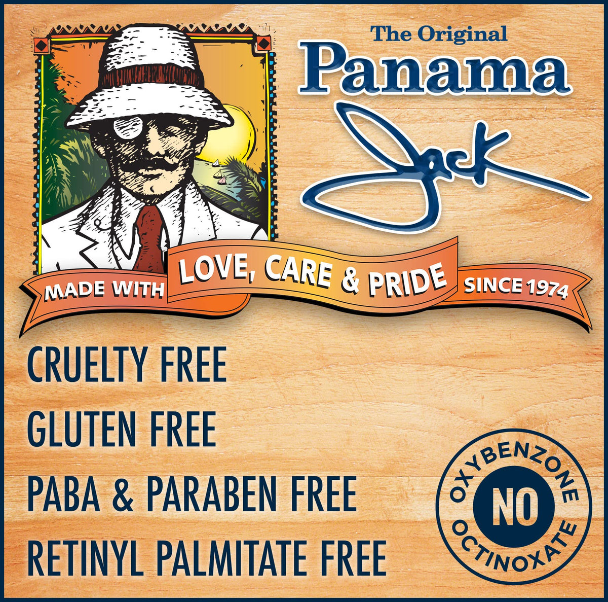 Panama Jack being applied to forearm for even bronzed coverage