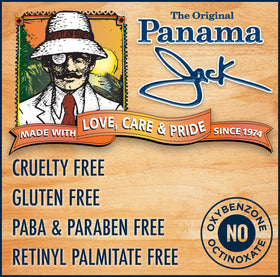 Panama Jack being applied to forearm for even bronzed coverage