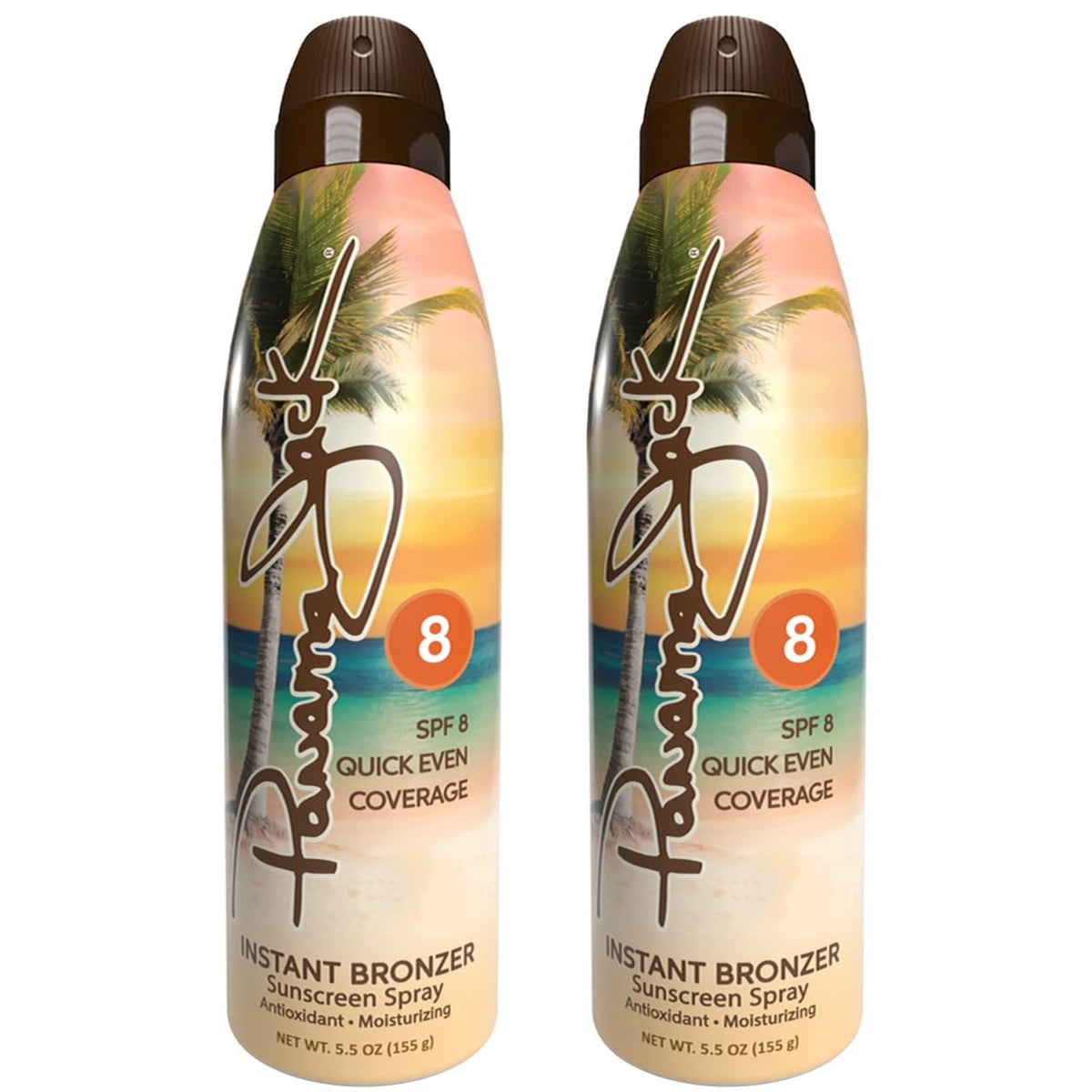 Panama Jack front packaging showing SPF 8 and bronzer benefit
