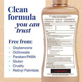 Panama Jack label ingredient list highlighting PABA and paraben free benefits